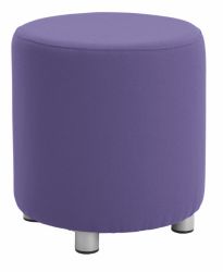 Kate curved design reception seating round stool soft lilac