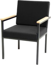 Integra waiting room chair with arms black