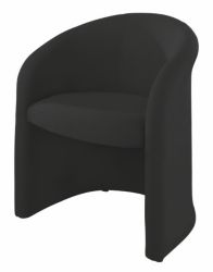 Kate curved design reception seating chair midnight black