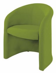 Kate curved design reception seating chair soft lime green
