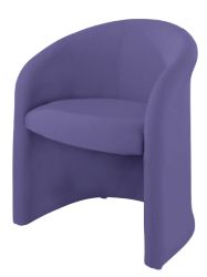 Kate curved design reception seating chair soft lilac