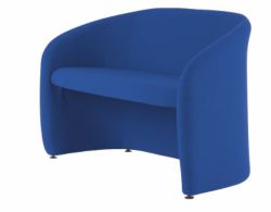 Kate curved design reception seating 2 seater sofa sea blue
