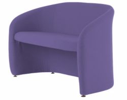 Kate curved design reception seating 2 seater sofa soft lilac