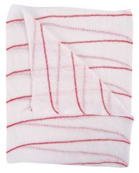 Pack 5 Red Striped Dishcloths