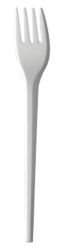 Plastic economy forks white pack 100