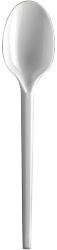 Plastic economy dessert spoons white pack 100