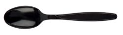 Plastico Sunlite Dessert Spoon Black Pack 100