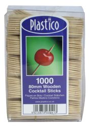 Wooden cocktail sticks pack of 1000