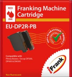 Compatible Franking Ink Red Twin Pack For Pitney Bowes Secap DP200 DP400 or DM395 Series