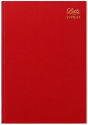 Letts Academic A4 Week to View diary 2013 2014 Red