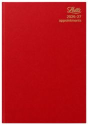 Letts Academic A4 Day to a Page Appointments diary 2013 2014 Red