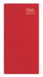 Letts Academic Slim two weeks to view diary Red 2012 2013