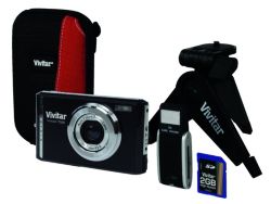 Vivitar T325 121 Megapixel Digital Camera Kit Black