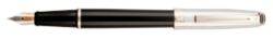 Prelude Fountain Pen Black Onyx Lacquer Chased Palladium Plate Cap 22k Gold Plate Trim