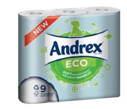 Andrex Eco toilet rolls Pack 9 