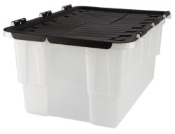 Strata 40L Croc Box Clear with Black Lid