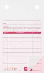 Ease apart 2 Part Register Sets Retail Sales Receipt VAT INC6 12 inches X 4 inches 