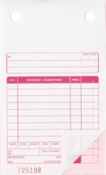Ease apart 2 Part Register Sets Trade Sales ReceiptVAT Box6 12 X 4 inches 