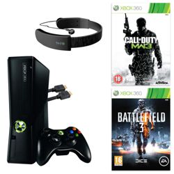 Xbox 360 250GB with Call Of Duty MW3 Battlefield 3 Headset HDMI Cable