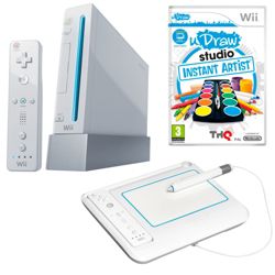 Nintendo Wii White with U Draw Game Tablet and Instant Artist 