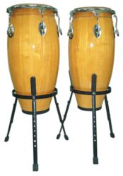 Performance Percussion PP Conga Set with Stands Natural 