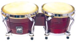 Performance Percussion PP Tunable Bongos Natural Wood 