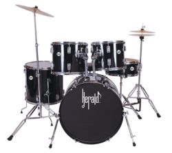 Herald 5pc Drum Kit Black 