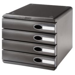 LEITZ Allura 4 Drawer Cabinet Black