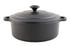 Chasseur Round Casserole Dish Black Size 22cm