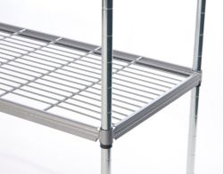 Craven 4 Tier Nylon Coated Wire Shelving Fixed Zinc Footings 1175 x 490 x 1700mm