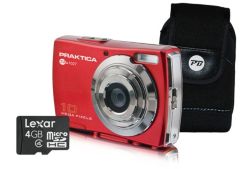 Praktica DigiPix 1027 Digital Camera Kit Red