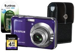 Fujifilm Fuji FinePix AX550 Digital Camera Kit Purple 