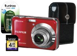 Fujifilm Fuji FinePix AX550 Digital Camera Kit Red 