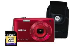 Nikon CoolPix S3300 Camera Kit Red
