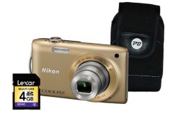 Nikon CoolPix S3300 Camera Kit Gold 