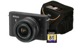 Nikon 1 J1 Compact System Digital Camera Kit - Black