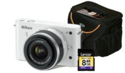Nikon 1 J1 Compact System Digital Camera Kit - White
