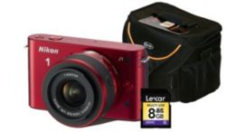 Nikon 1 J1 Compact System Digital Camera Kit - Red