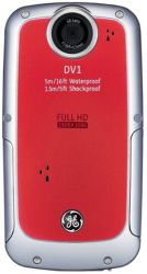 GE DV 1 Digital Pocket Cam Red