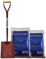 Heavy Duty Snow Shovel 20kg Brown Salt Bundle