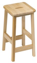 Solid Beech Laboratory Stool 535mm Height