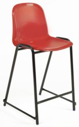 Harmony Laboratory Stool Red Shell Black Frame 610mm Height