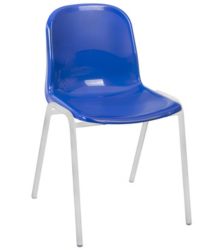 Harmony Class Room Stacking Chair Blue Shell Grey Frame 460mm Height