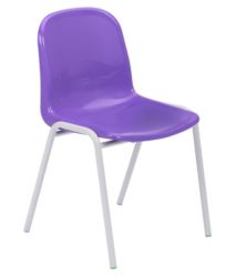 Harmony Class Room Stacking Chair Violet Shell Grey Frame 350mm Height