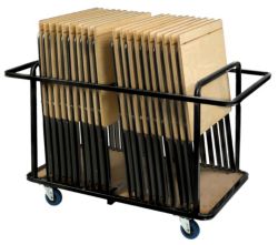 Exam Desk Trolley Black Frame