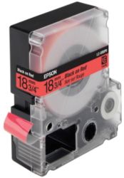 Epson LC 5RBP9 Label Tapes Black on Red Pastel 18mm x 9m