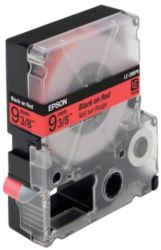 Epson LC 3RBP9 Label Tapes Black on Red Pastel 9mm x 9m