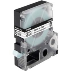 Epson LC 3TBN9 Label Tapes Black on White Transparent 9mm x 9m