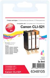 Office Depot Canon CLI 521CMY 3 Colour Inkjet Multipack