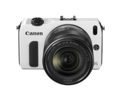 Canon EOS M  EF M 18 55 Compact System Camera White